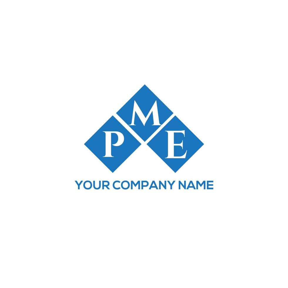 Pme brev logotyp design på vit bakgrund. pme kreativa initialer brev logotyp koncept. pm-brevdesign. vektor