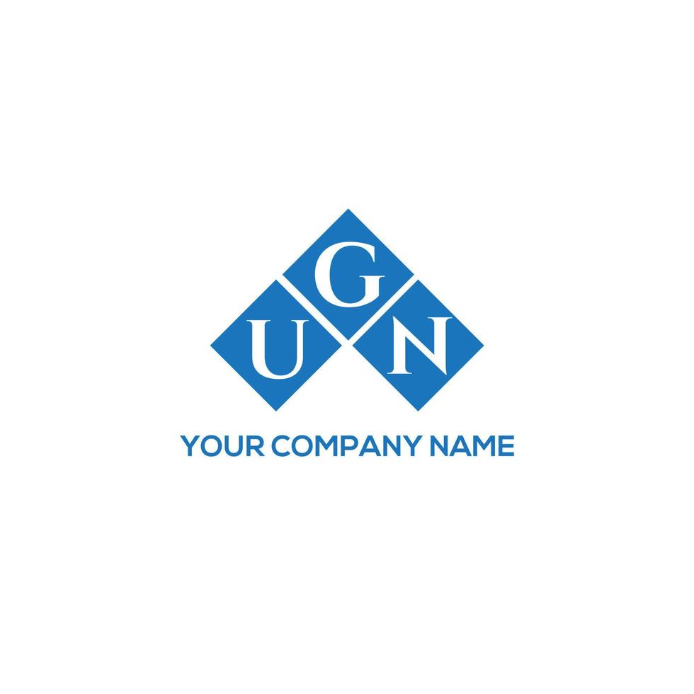UGN brev logotyp design på vit bakgrund. ugn kreativa initialer brev logotyp koncept. ugn brev design. vektor