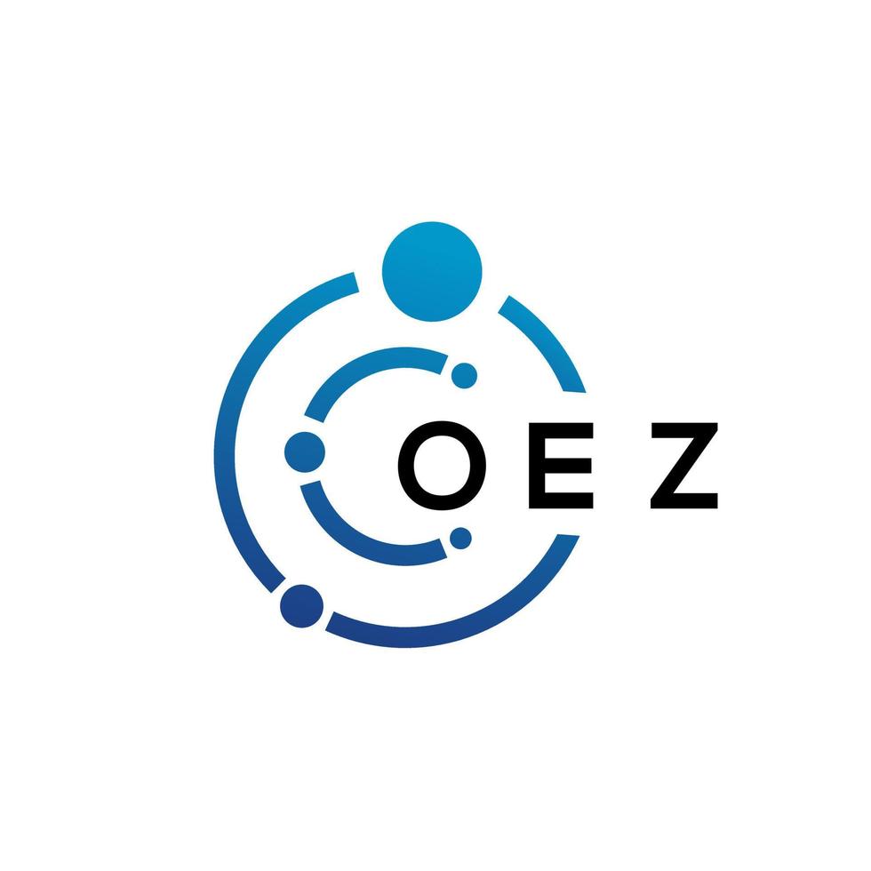 oez brev teknik logotyp design på vit bakgrund. oez kreativa initialer bokstaven det logotyp koncept. oez bokstavsdesign. vektor