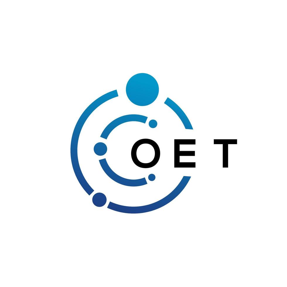 oet brev teknik logotyp design på vit bakgrund. oet kreativa initialer bokstaven det logotyp koncept. oet bokstavsdesign. vektor