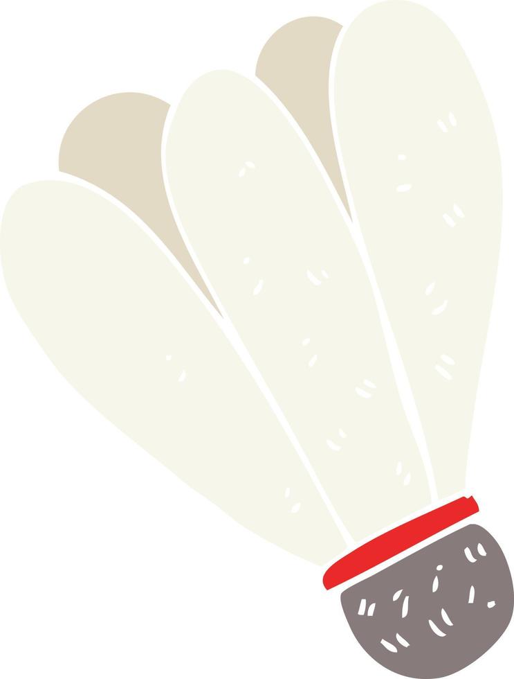 platt färg illustration av en tecknad badminton vektor