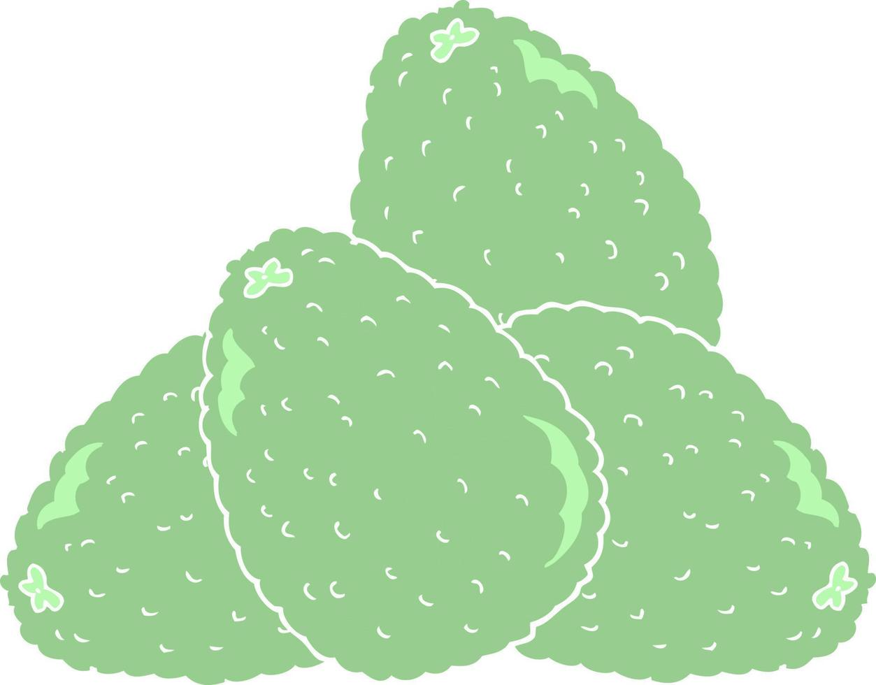 platt färg illustration av en tecknad avokado vektor