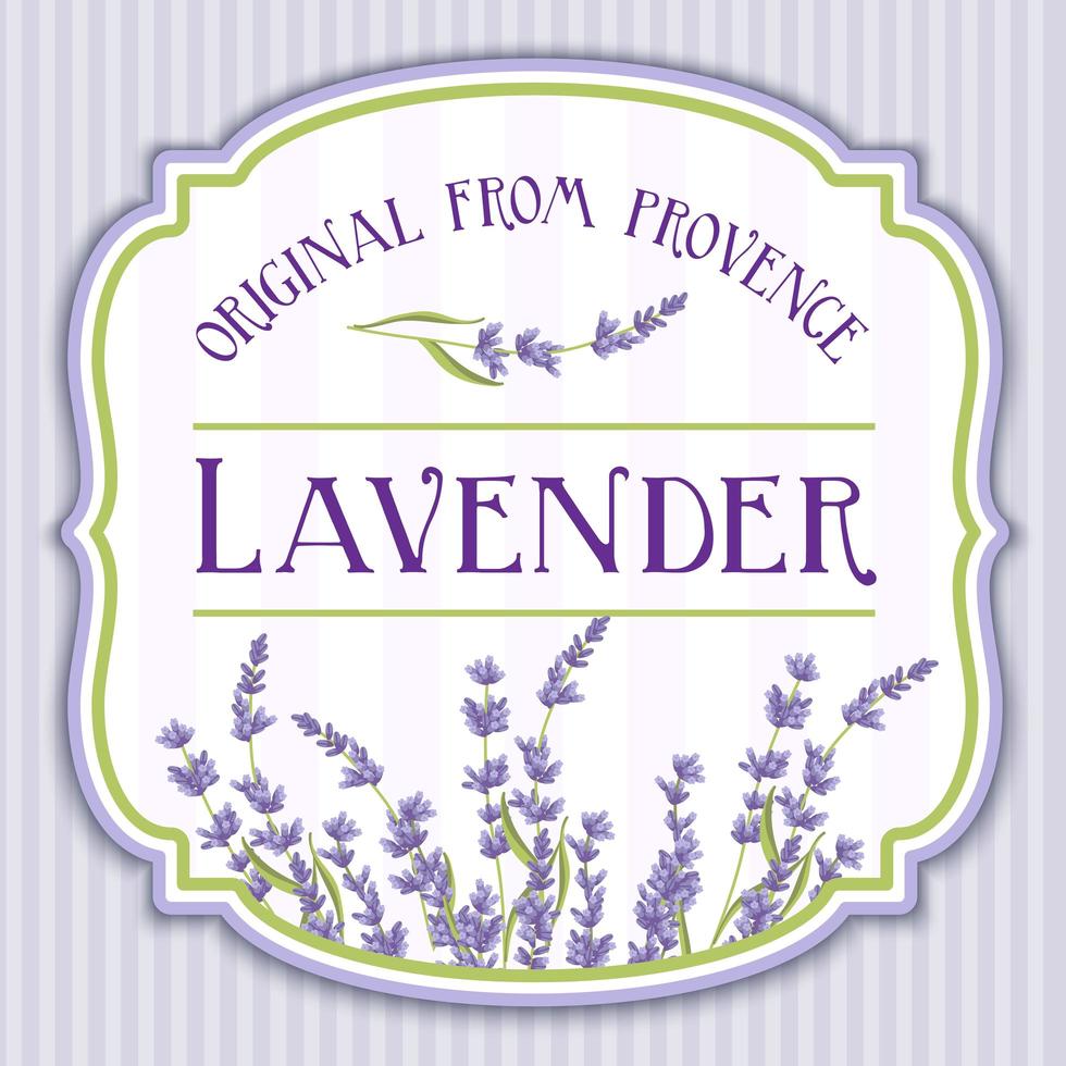 Lavendel Vintage Shabby Chic Label vektor
