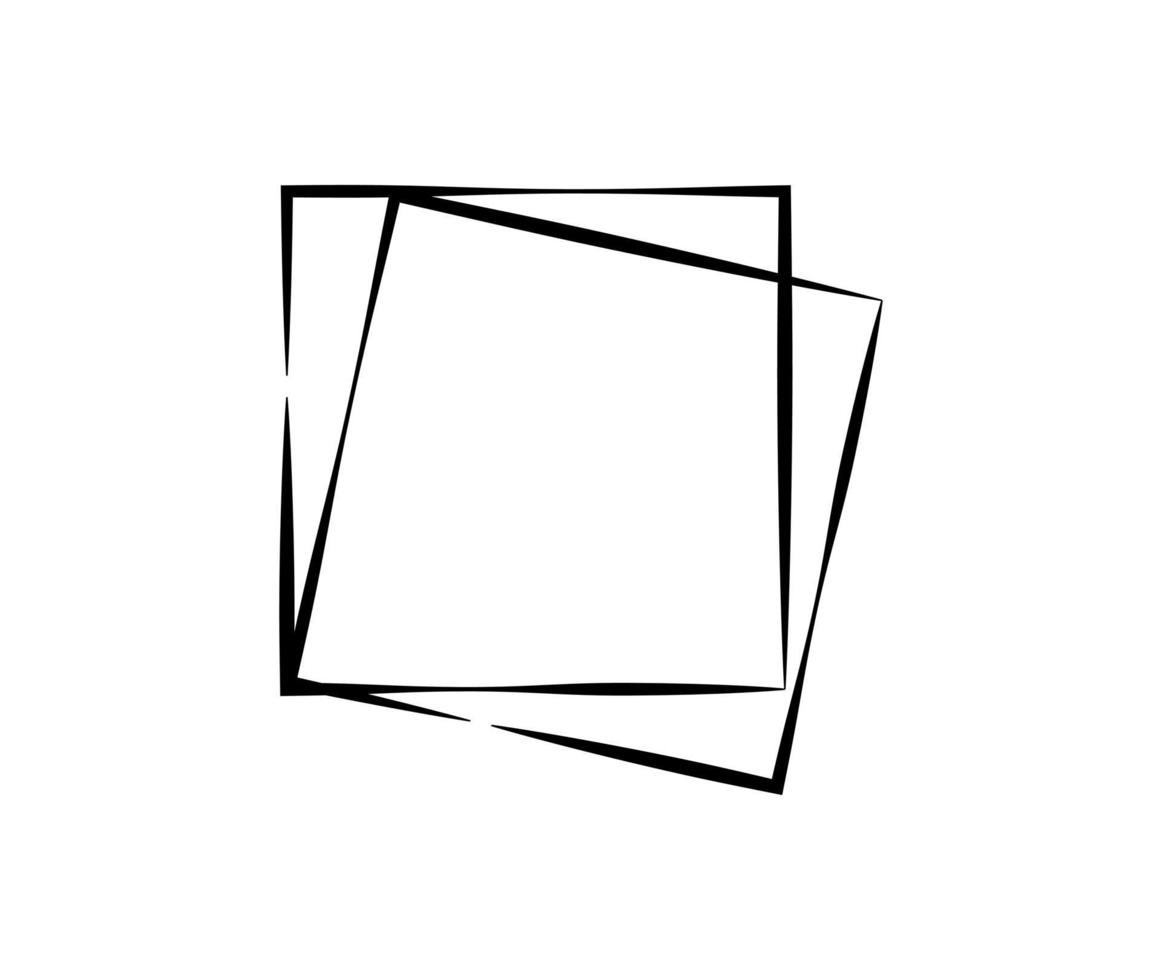 fyrkantig ram. geometriska abstrakta kvadratiska element. vektor illustration