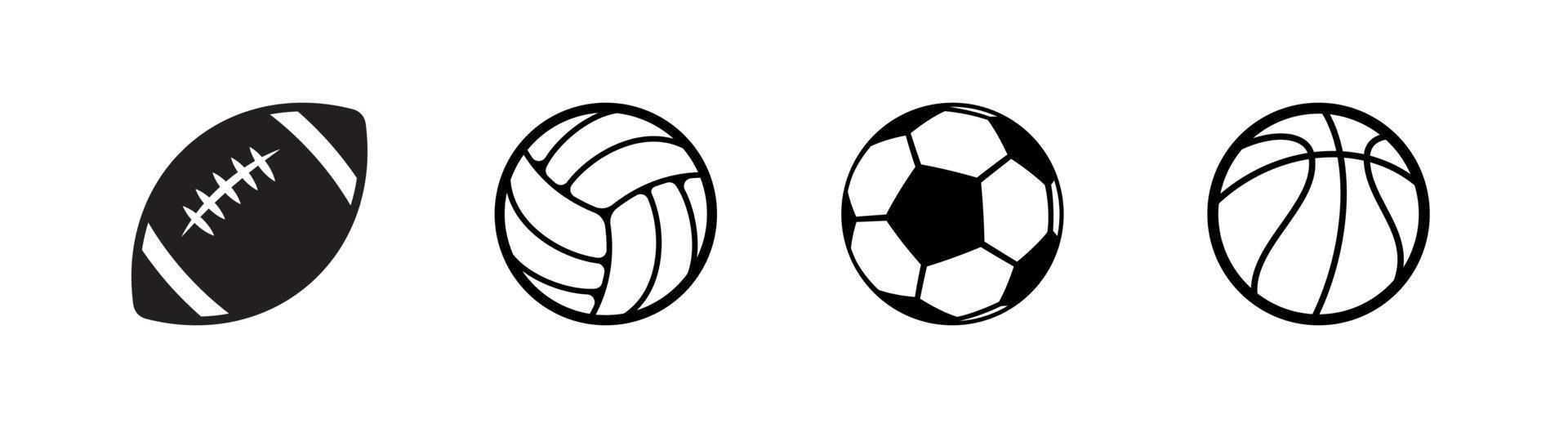 populärt designelement för sportspelbollsikon som är lämpligt för webbplatser, tryckt design eller app vektor