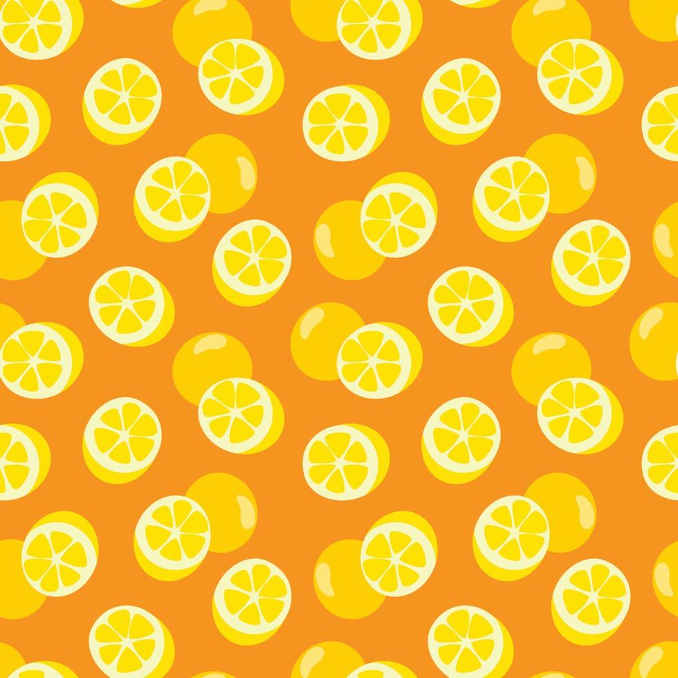 sömlös citron mönster med tropiska frukter sömlös mönster textur design. vektor
