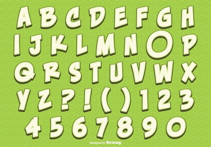 Nettes Zitronen-Stil Alphabet Set vektor