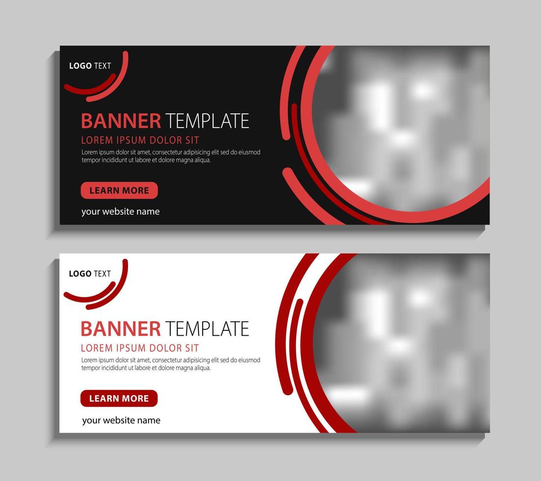 abstraktes Web-Banner-Template-Design. horizontales Banner mit Platz für Bilder. Business-Cover-Layout-Design vektor