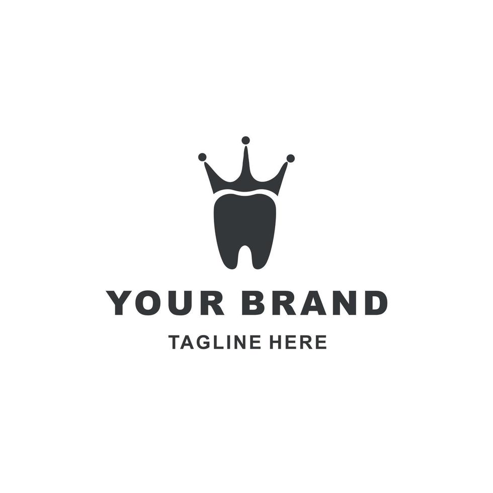 dental logotyp och krona vektor