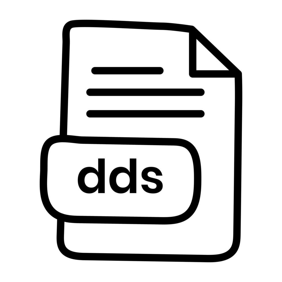 DDS-Dateisymbol, editierbarer Vektor