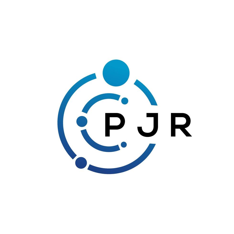 pjr brev teknik logotyp design på vit bakgrund. pjr kreativa initialer bokstaven det logotyp koncept. pjr bokstavsdesign. vektor