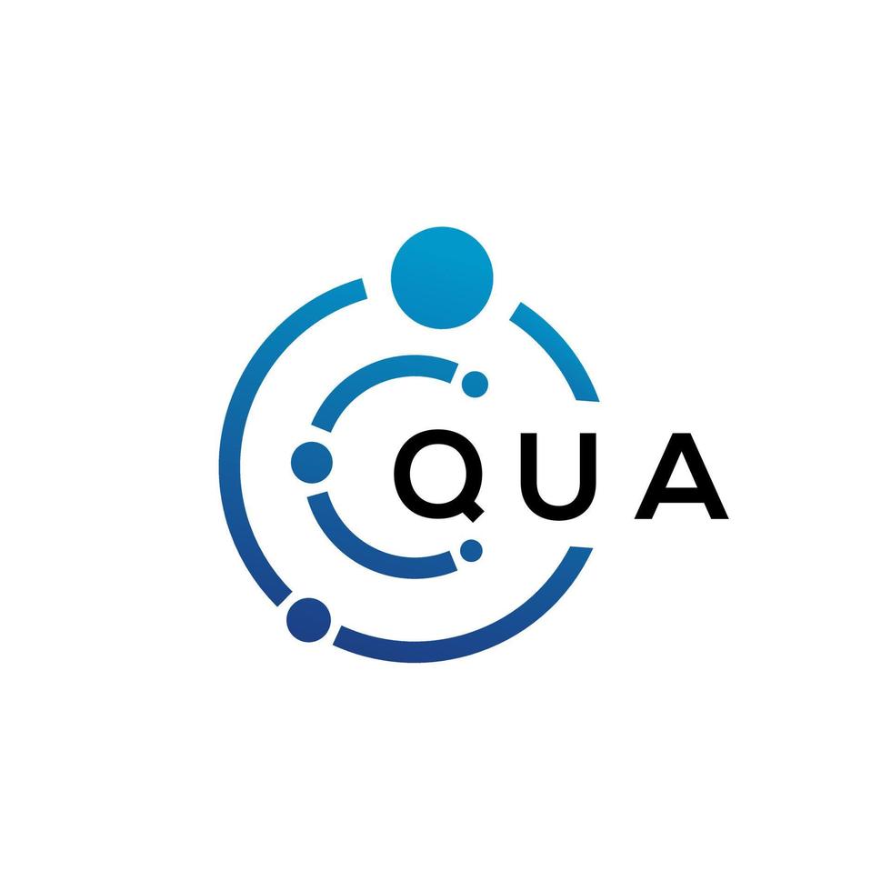 qua-Buchstaben-Technologie-Logo-Design auf weißem Hintergrund. qua kreative Initialen schreiben es Logokonzept. als Briefgestaltung. vektor