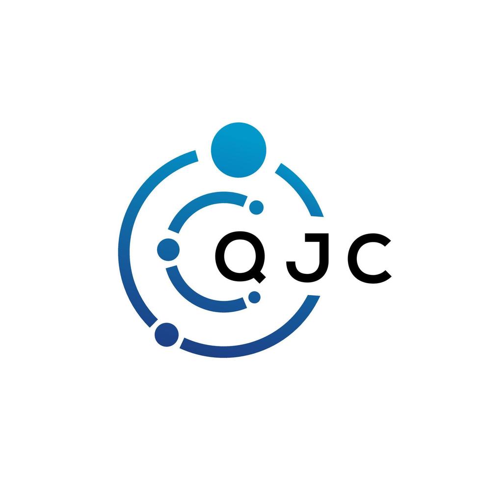 qjc brev teknik logotyp design på vit bakgrund. qjc kreativa initialer bokstaven det logotyp koncept. qjc bokstavsdesign. vektor