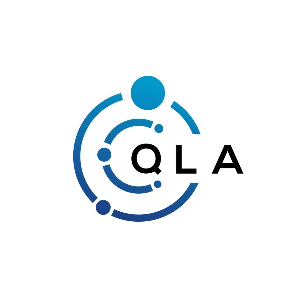 qla letter technology logotyp design på vit bakgrund. qla kreativa initialer bokstaven det logotyp koncept. qla bokstavsdesign. vektor