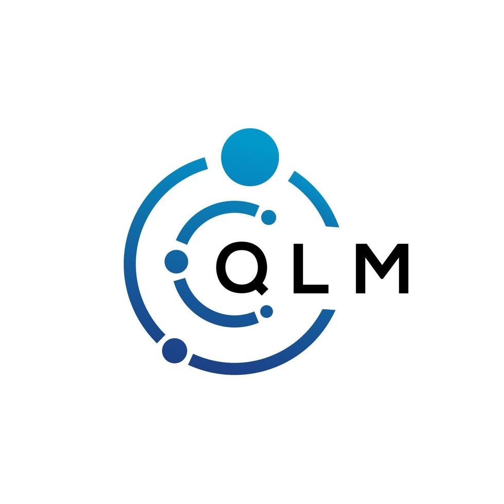 qlm-Buchstaben-Technologie-Logo-Design auf weißem Hintergrund. qlm kreative Initialen schreiben es Logo-Konzept. qlm-Briefgestaltung. vektor