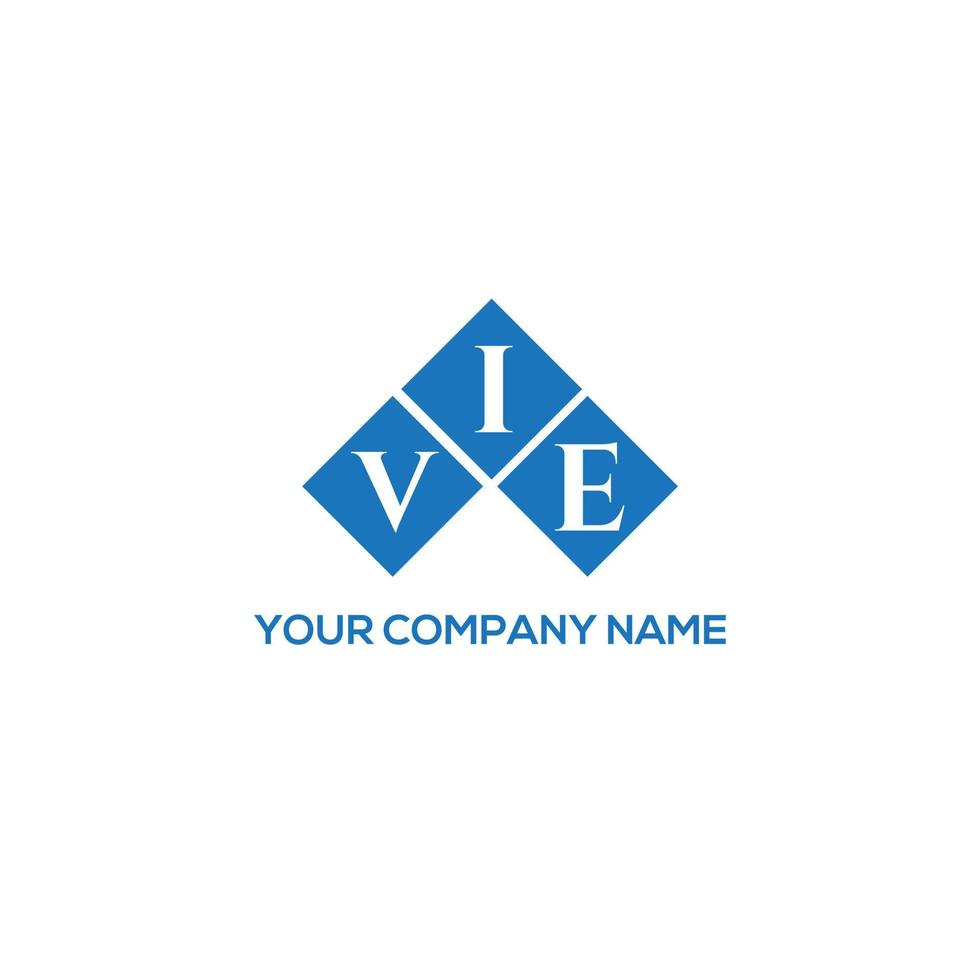 vie Brief-Logo-Design auf weißem Hintergrund. vie kreatives Initialen-Buchstaben-Logo-Konzept. Briefgestaltung ansehen. vektor