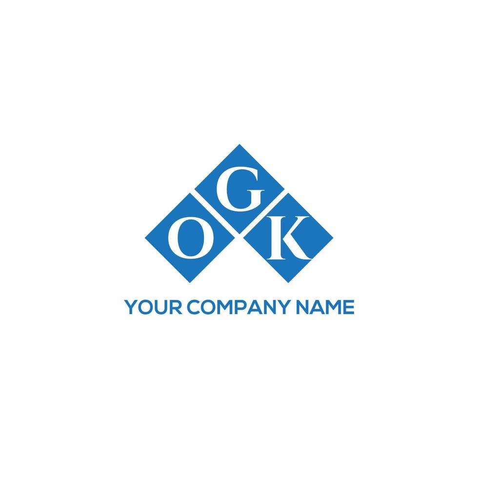 ogk-Buchstaben-Logo-Design auf weißem Hintergrund. ogk kreative Initialen schreiben Logo-Konzept. ogk Briefgestaltung. vektor