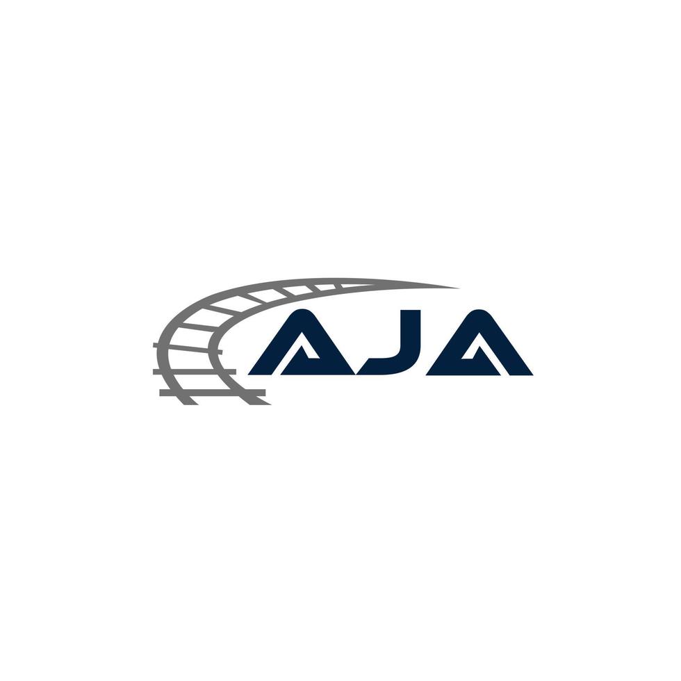 Aja-Brief-Logo-Design auf weißem Hintergrund. aja kreative Initialen schreiben Logo-Konzept. Aja Briefgestaltung. vektor