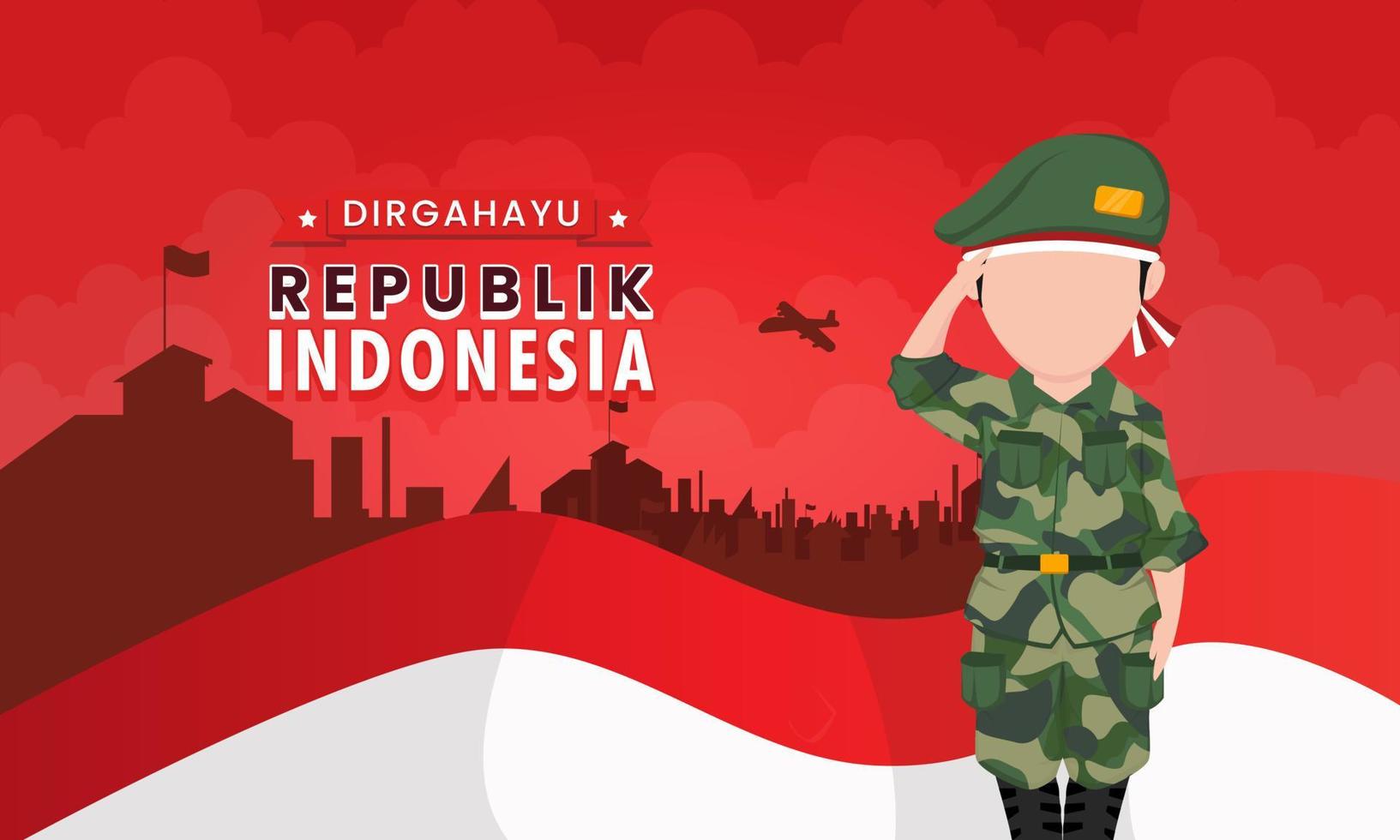 indonesiska armén illustration vektor