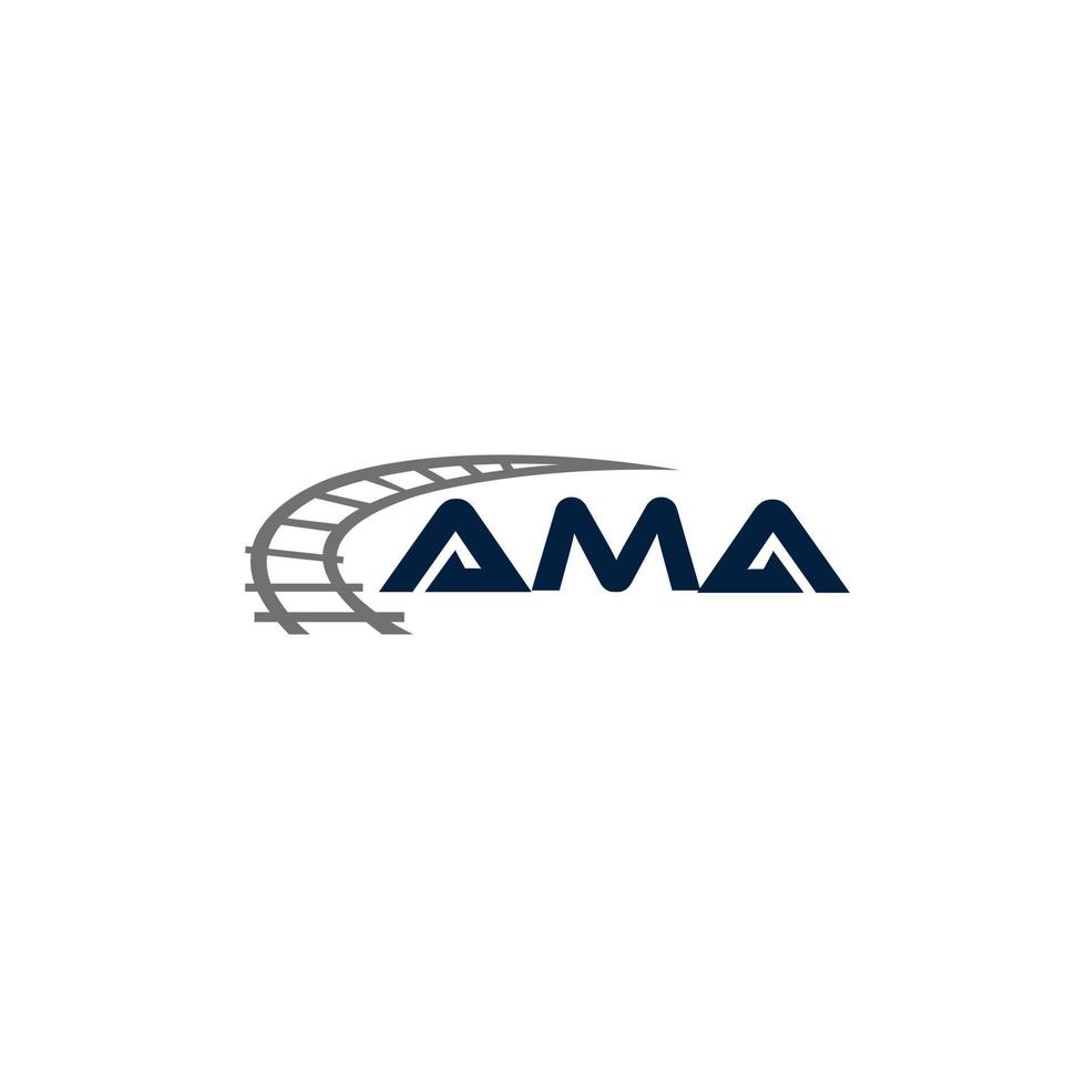 ama-Brief-Logo-Design auf weißem Hintergrund. ama kreative Initialen schreiben Logo-Konzept. ama Briefgestaltung. vektor