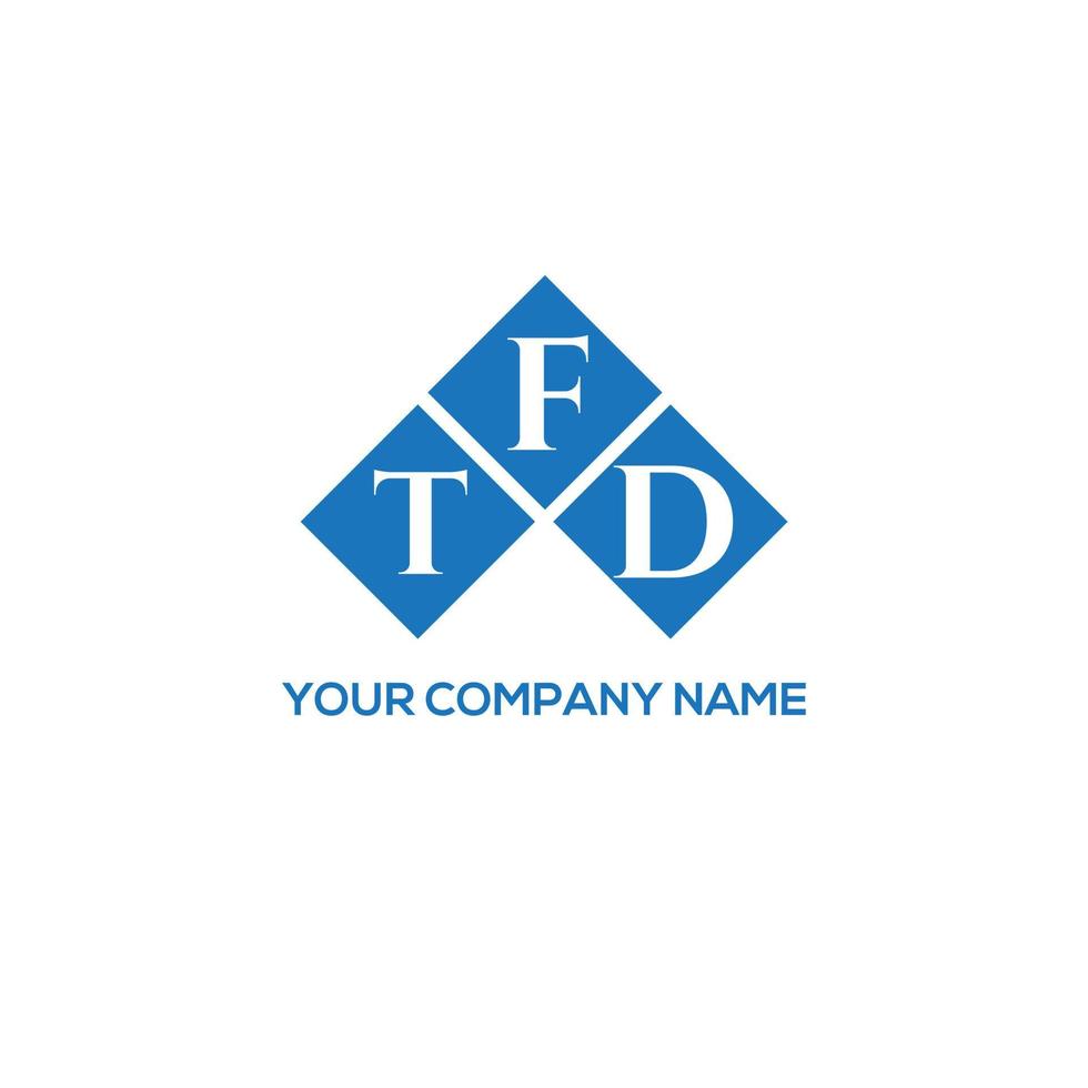 tfd-Brief-Logo-Design auf weißem Hintergrund. tfd kreatives Initialen-Buchstaben-Logo-Konzept. tfd Briefgestaltung. vektor