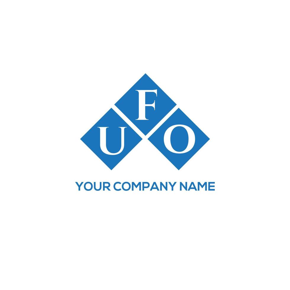 UFO-Brief-Logo-Design auf weißem Hintergrund. ufo kreative initialen brief logo konzept. UFO-Buchstaben-Design. vektor
