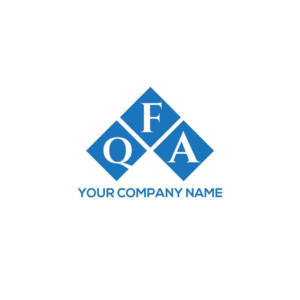 qfa brev logotyp design på vit bakgrund. qfa kreativa initialer bokstavslogotyp koncept. qfa-bokstavsdesign. vektor