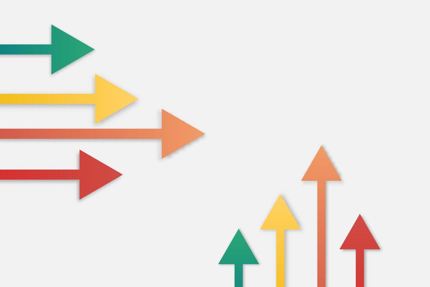 Pfeilhintergrund. Pfeil von 5 farbigen Hintergrundlinien Hintergrund. Pfeile Hintergrund für Grafiken design.eps10 Vektor-Vektor-Illustration für Ihre Business-Präsentationen. vektor