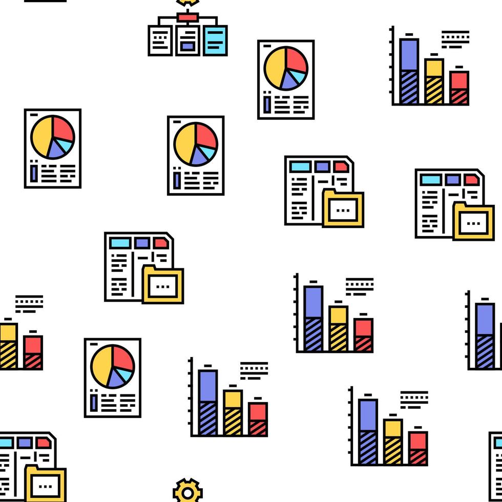 analysera infographic vektor sömlösa mönster