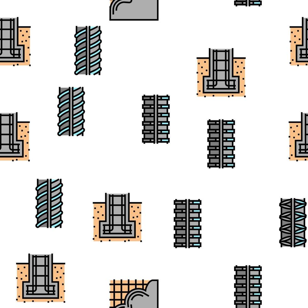 Bewehrungsbau Vektor nahtlose Muster