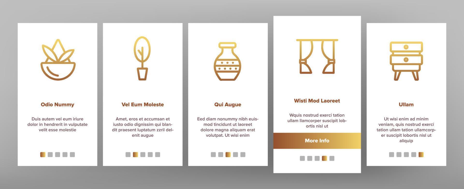 Vektor-Onboarding für Heimdekorationsartikel vektor