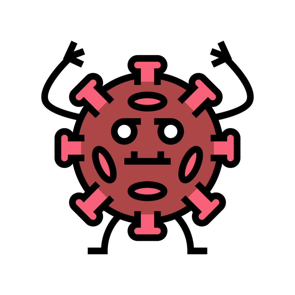 virus sjukdom färg ikon vektor illustration