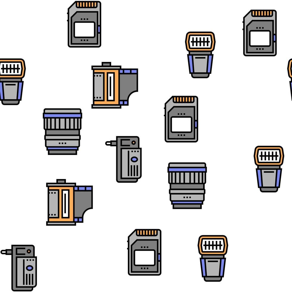 nahtloses muster des fotografiegerätevektors vektor