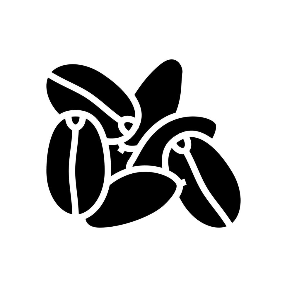 Dinkelsamen Glyphe Symbol Vektor Illustration