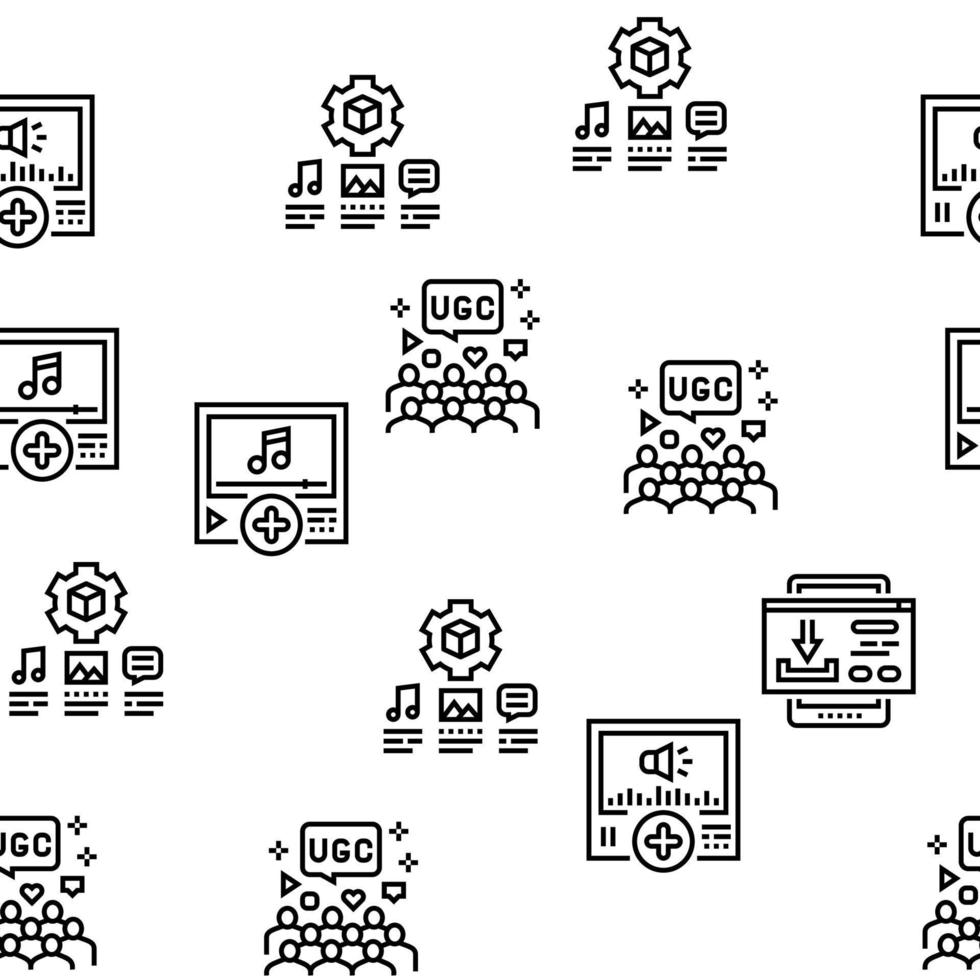 benutzergenerierter inhaltsvektor nahtloses muster vektor