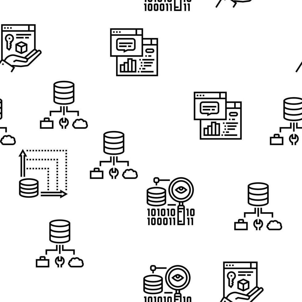 nahtloses muster des digitalen verarbeitungsvektors vektor