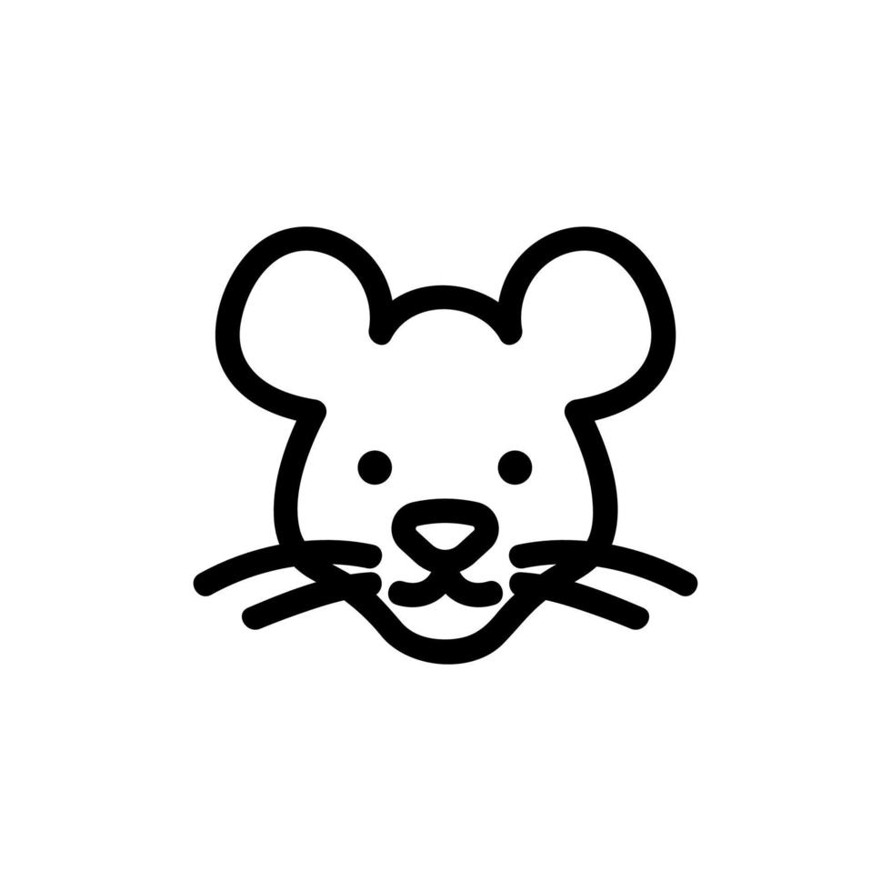 Maus-Icon-Vektor. isolierte kontursymbolillustration vektor