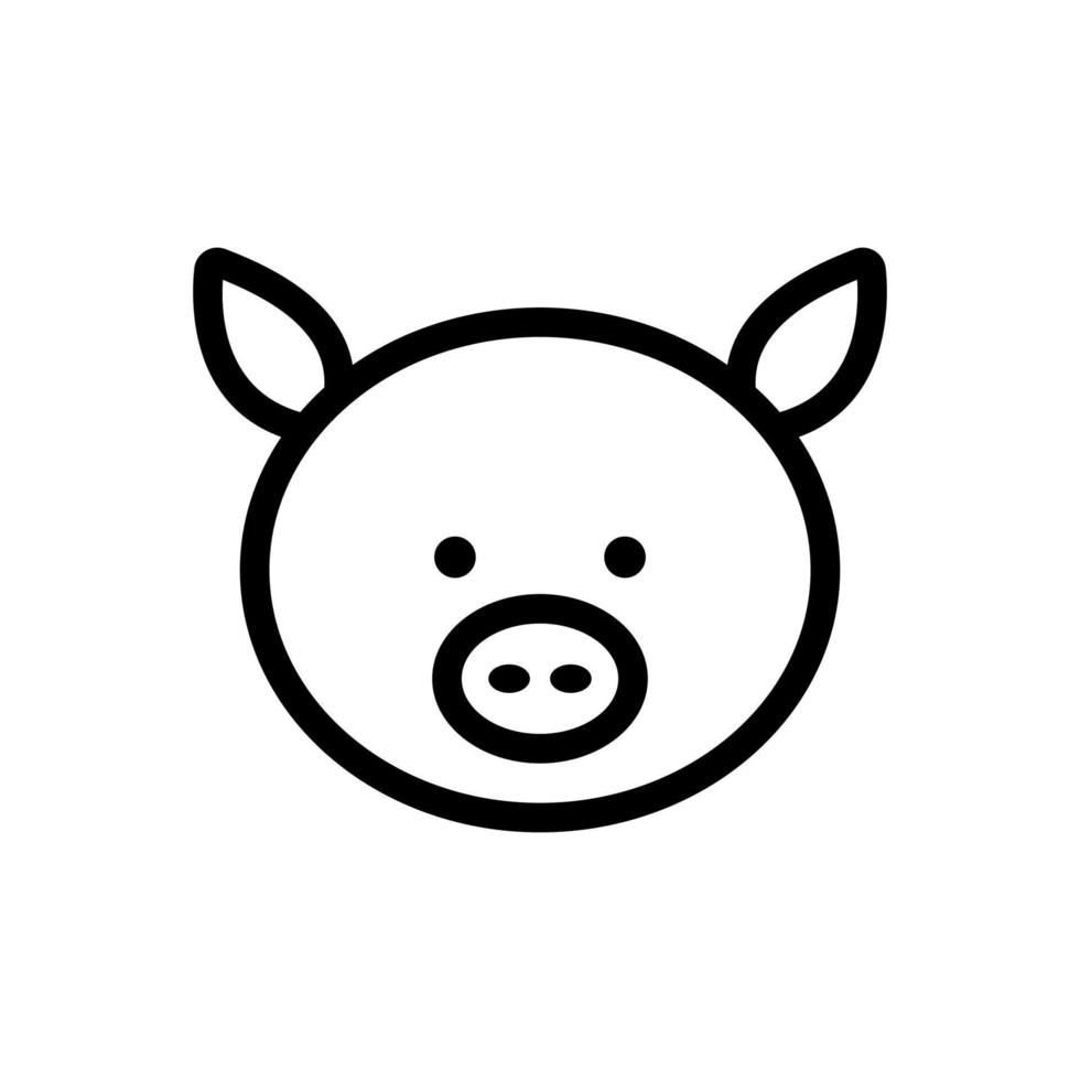 Schwein-Icon-Vektor. isolierte kontursymbolillustration vektor