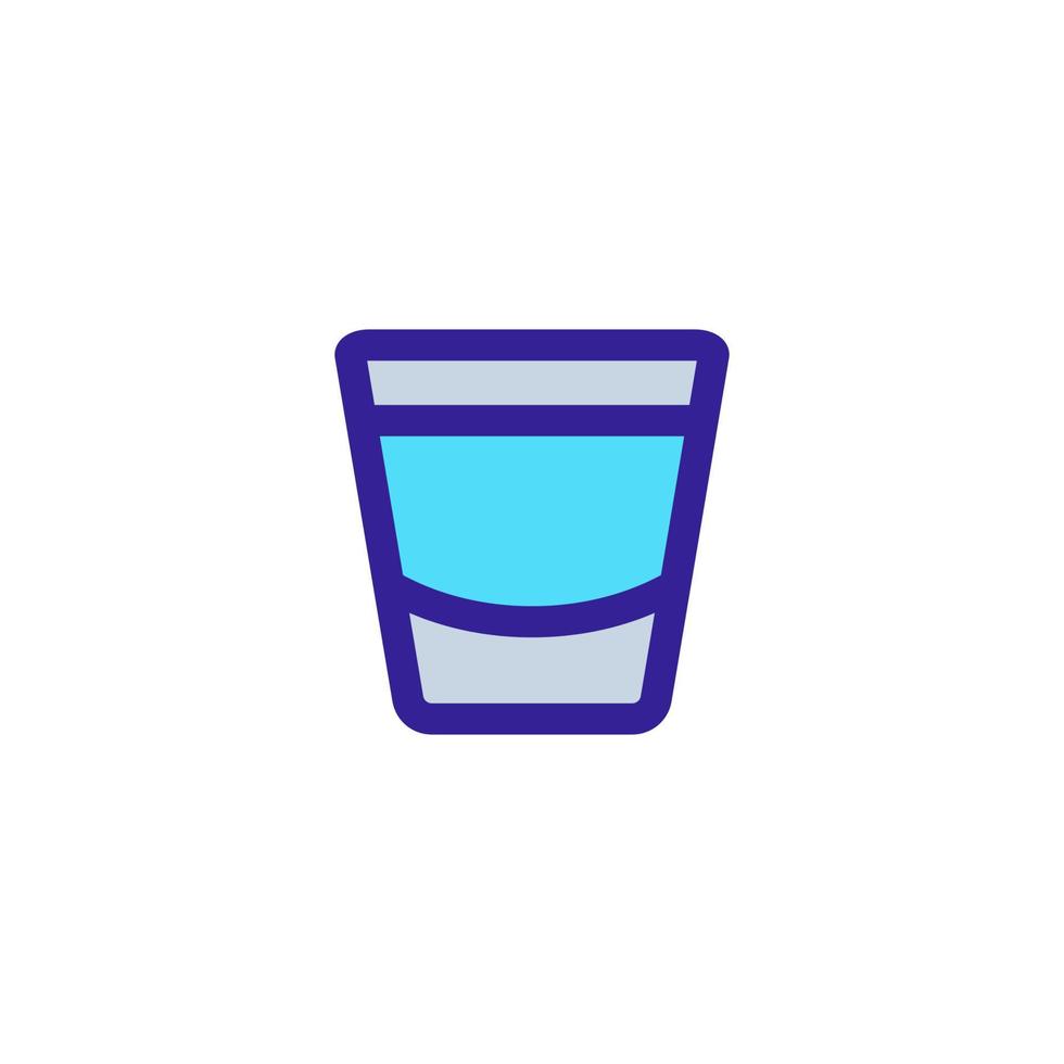 Glas mit Whisky-Icon-Vektor. isolierte kontursymbolillustration vektor