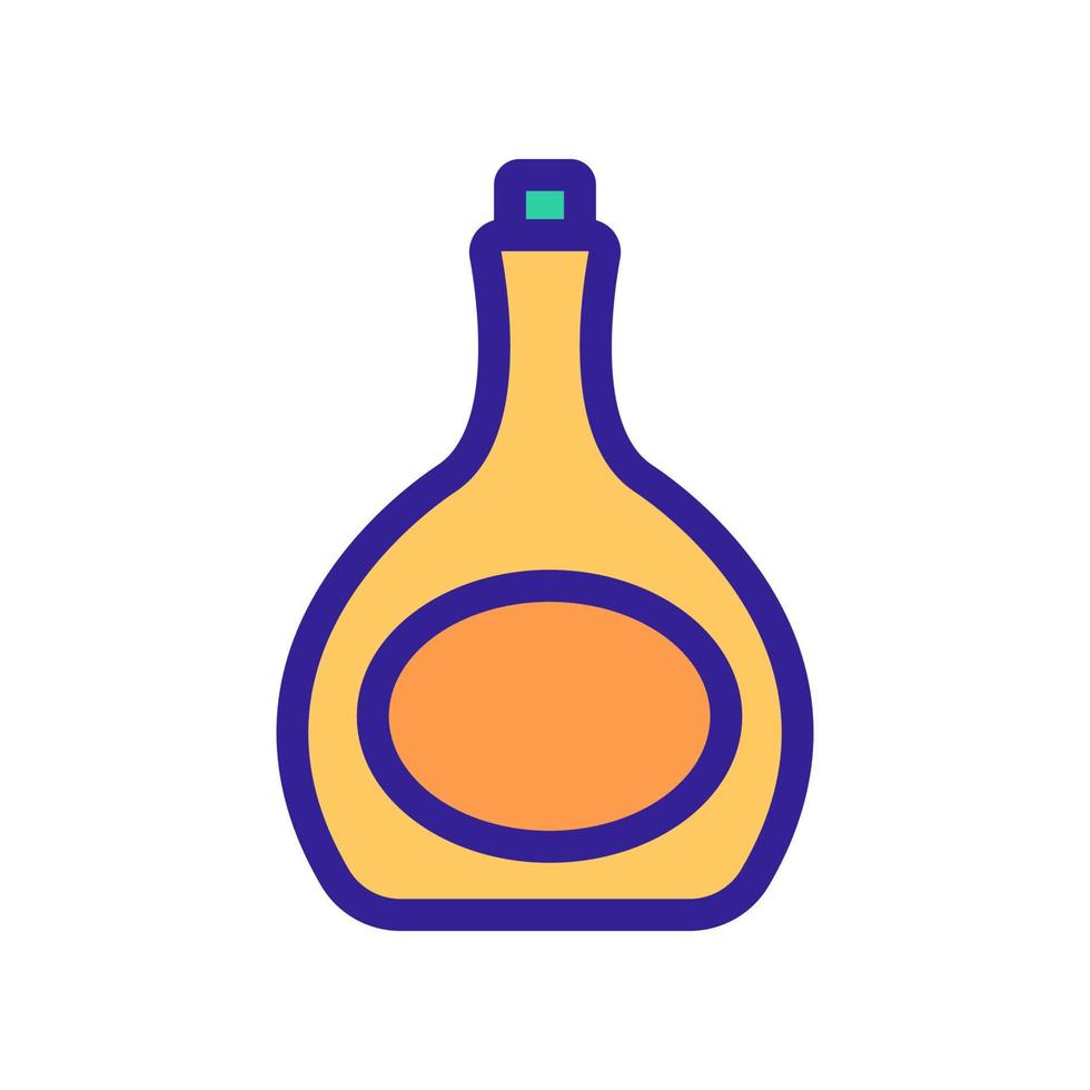 Flasche Cognac-Vektorsymbol. isolierte kontursymbolillustration vektor