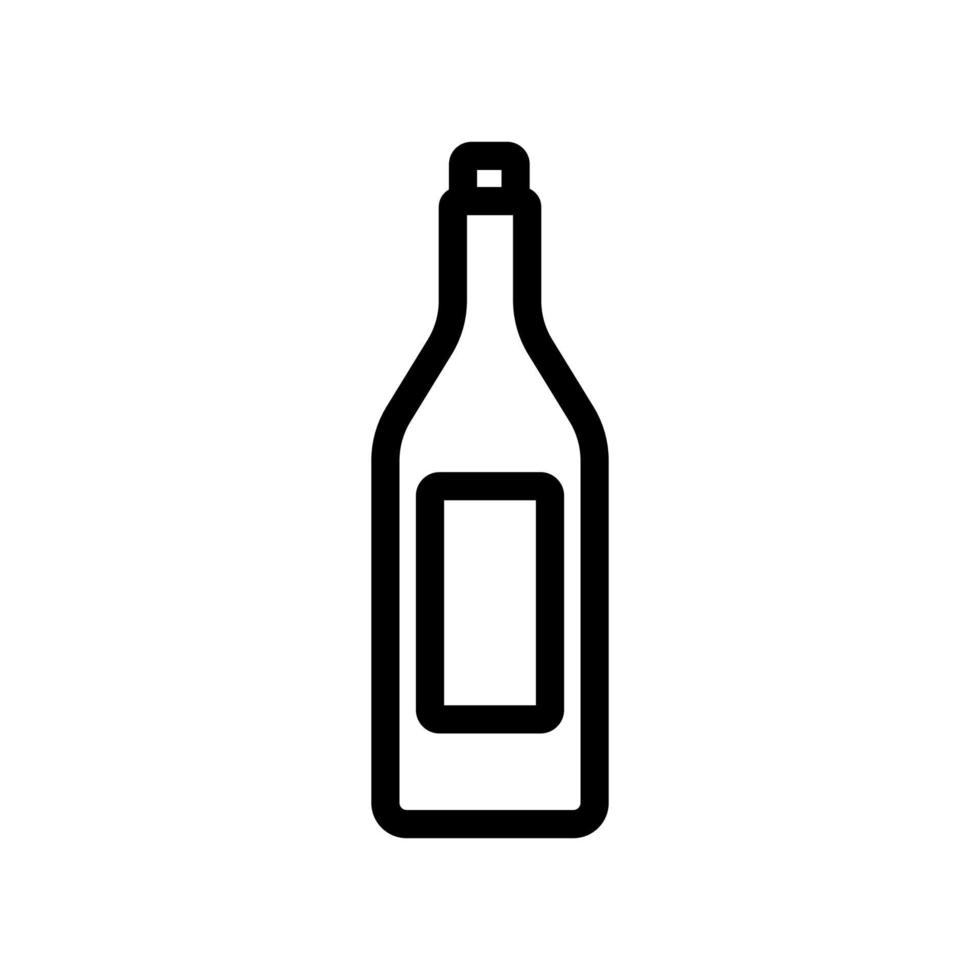 eine Flasche Wein-Icon-Vektor. isolierte kontursymbolillustration vektor