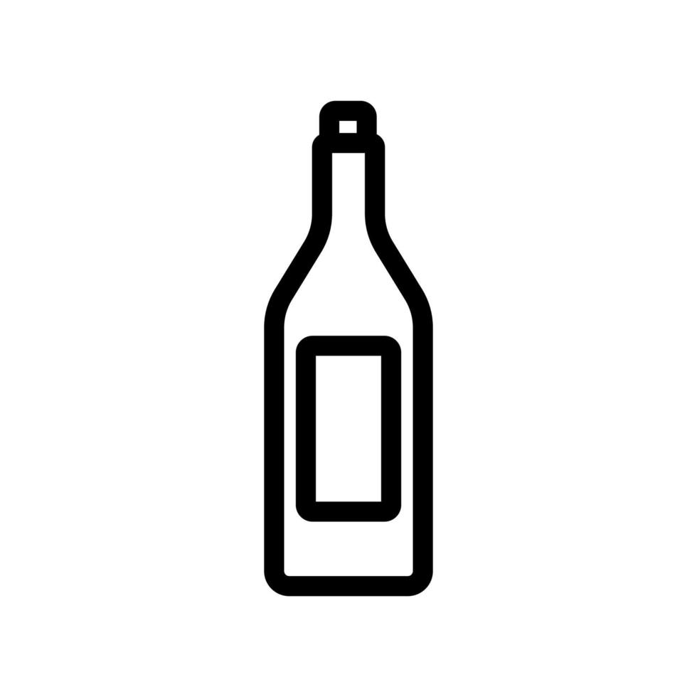 en flaska vin ikon vektor. isolerade kontur symbol illustration vektor