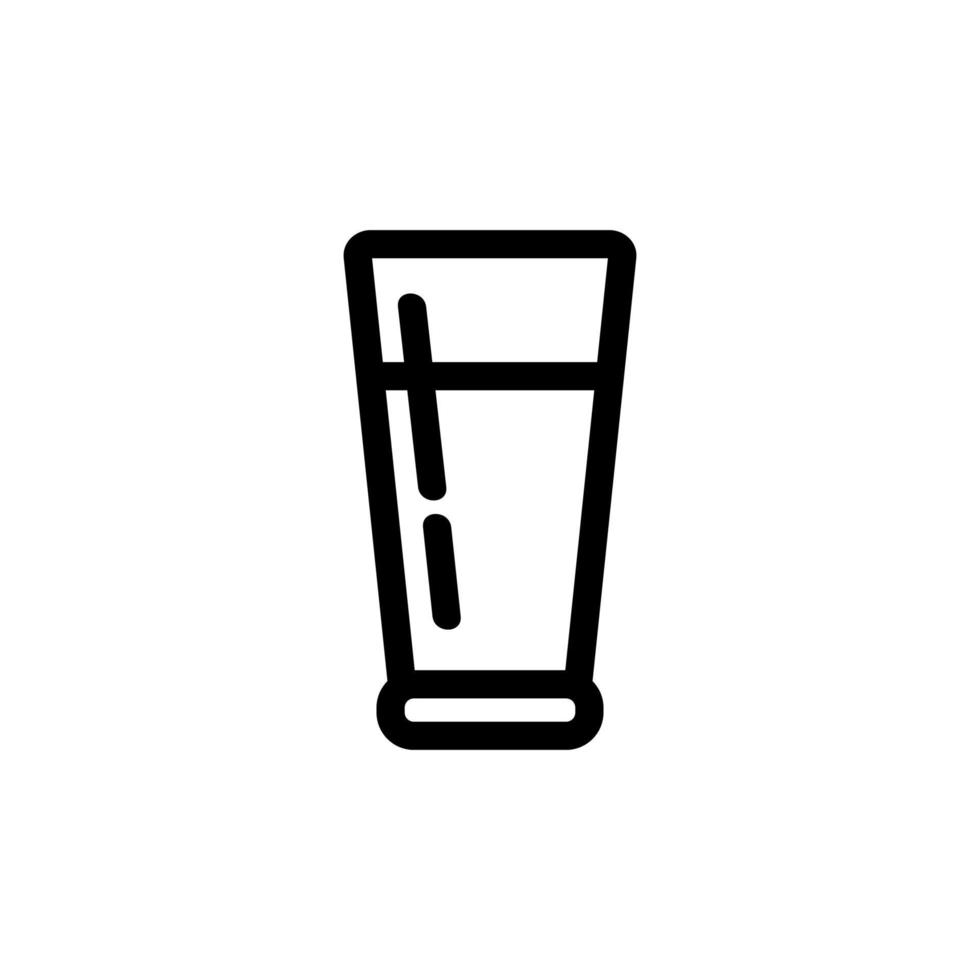 Bierglas-Symbolvektor. isolierte kontursymbolillustration vektor