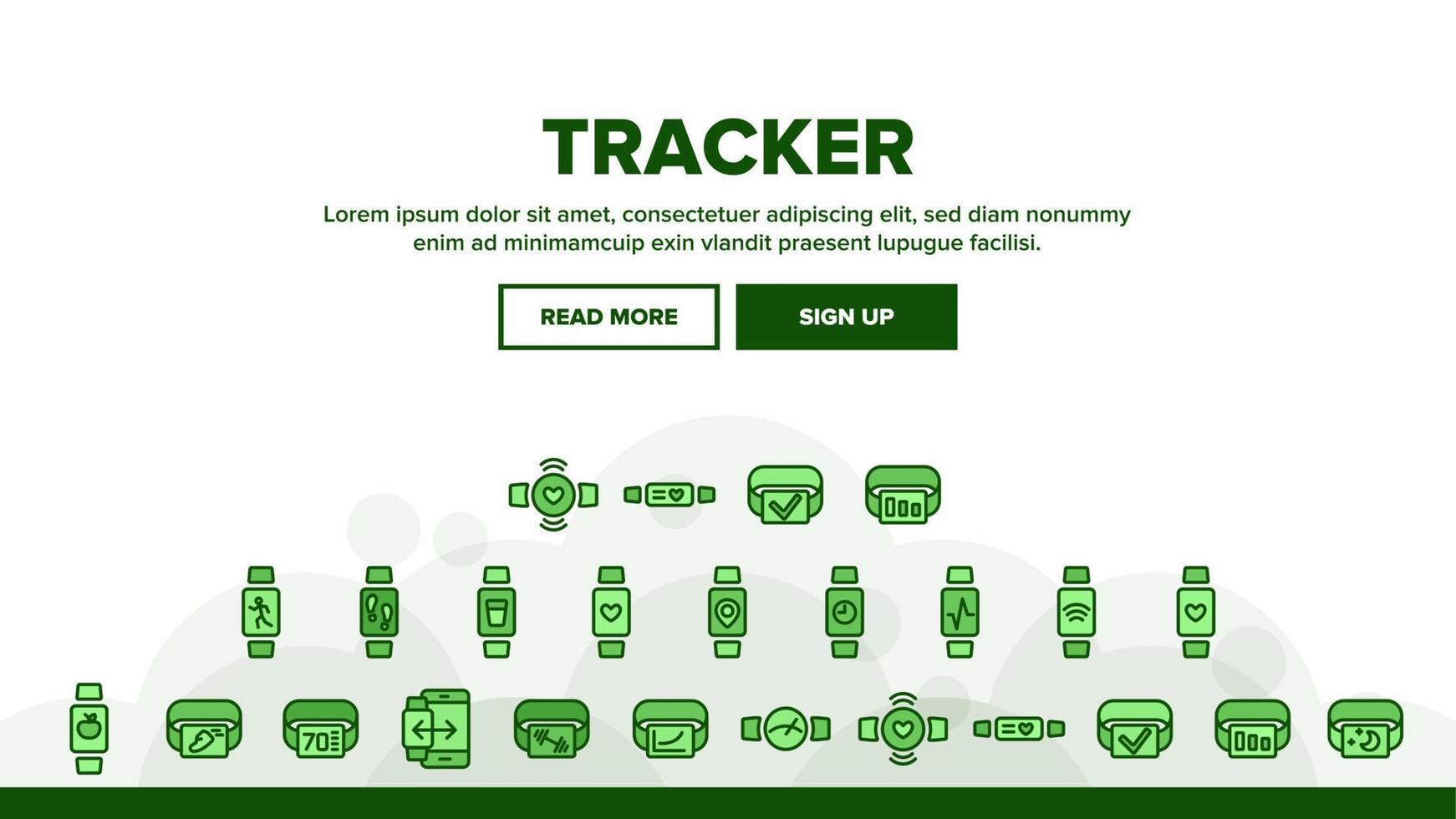 samling klocka tracker element ikoner som vektor