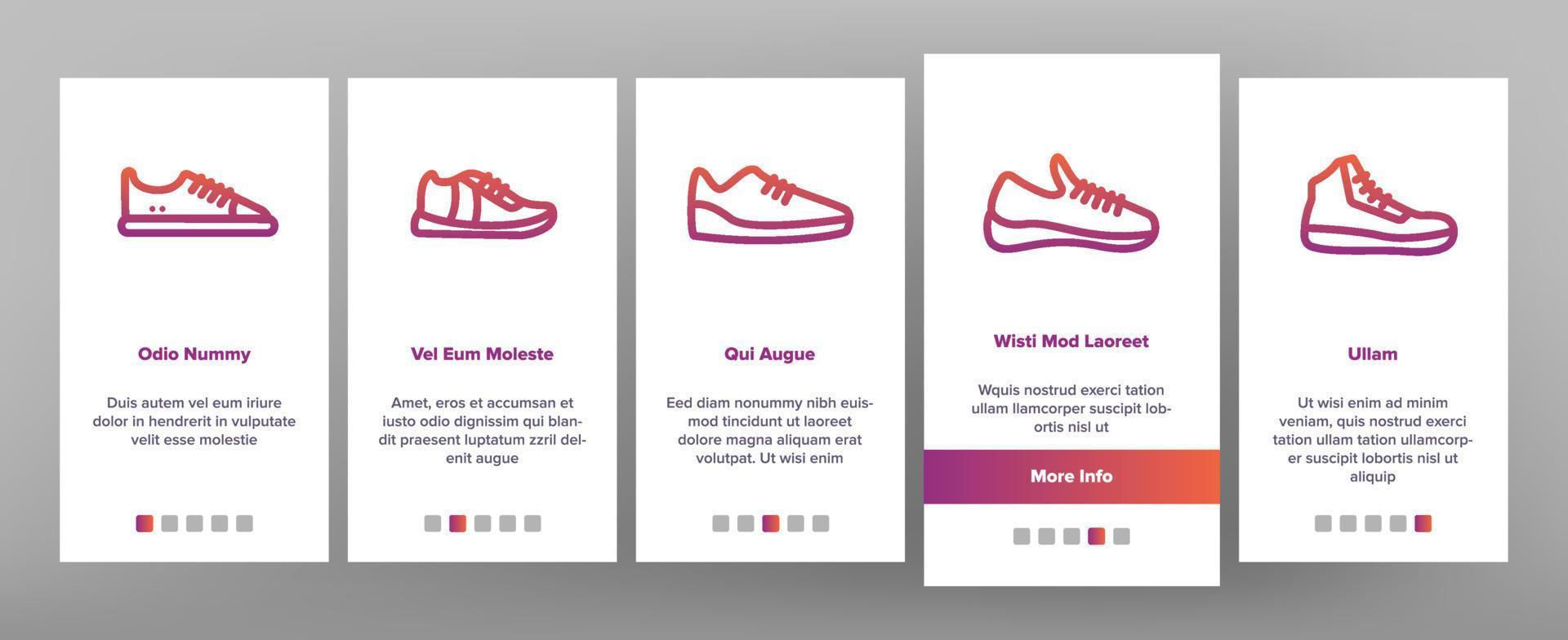 sneakers onboarding vektor