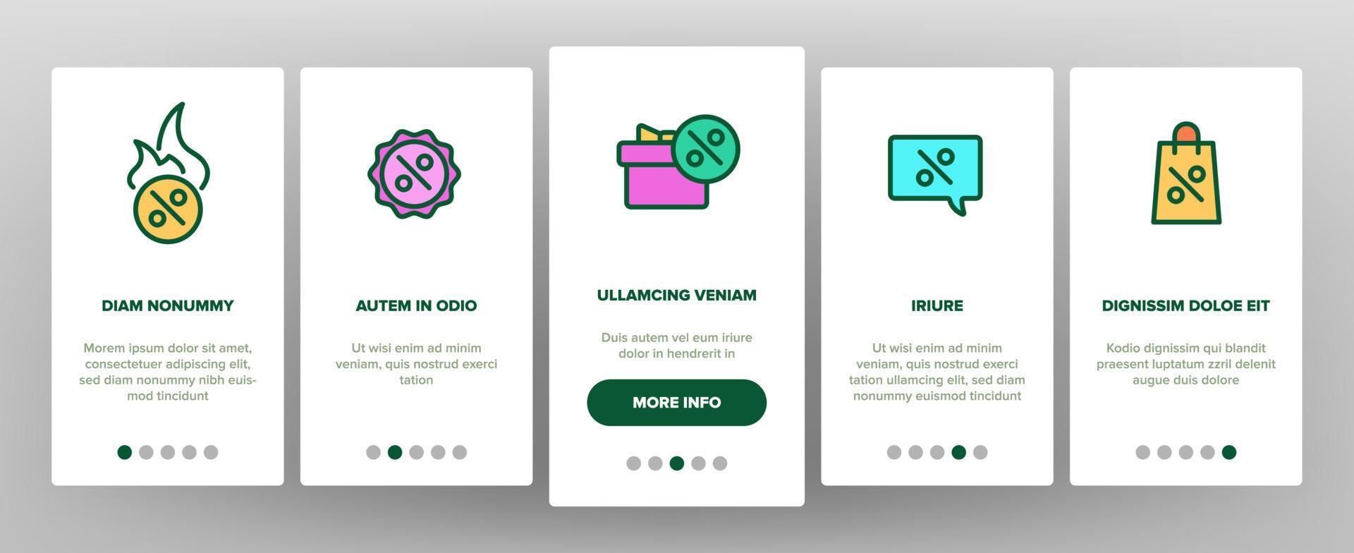 Farbrabatt-Vektor-Onboarding vektor