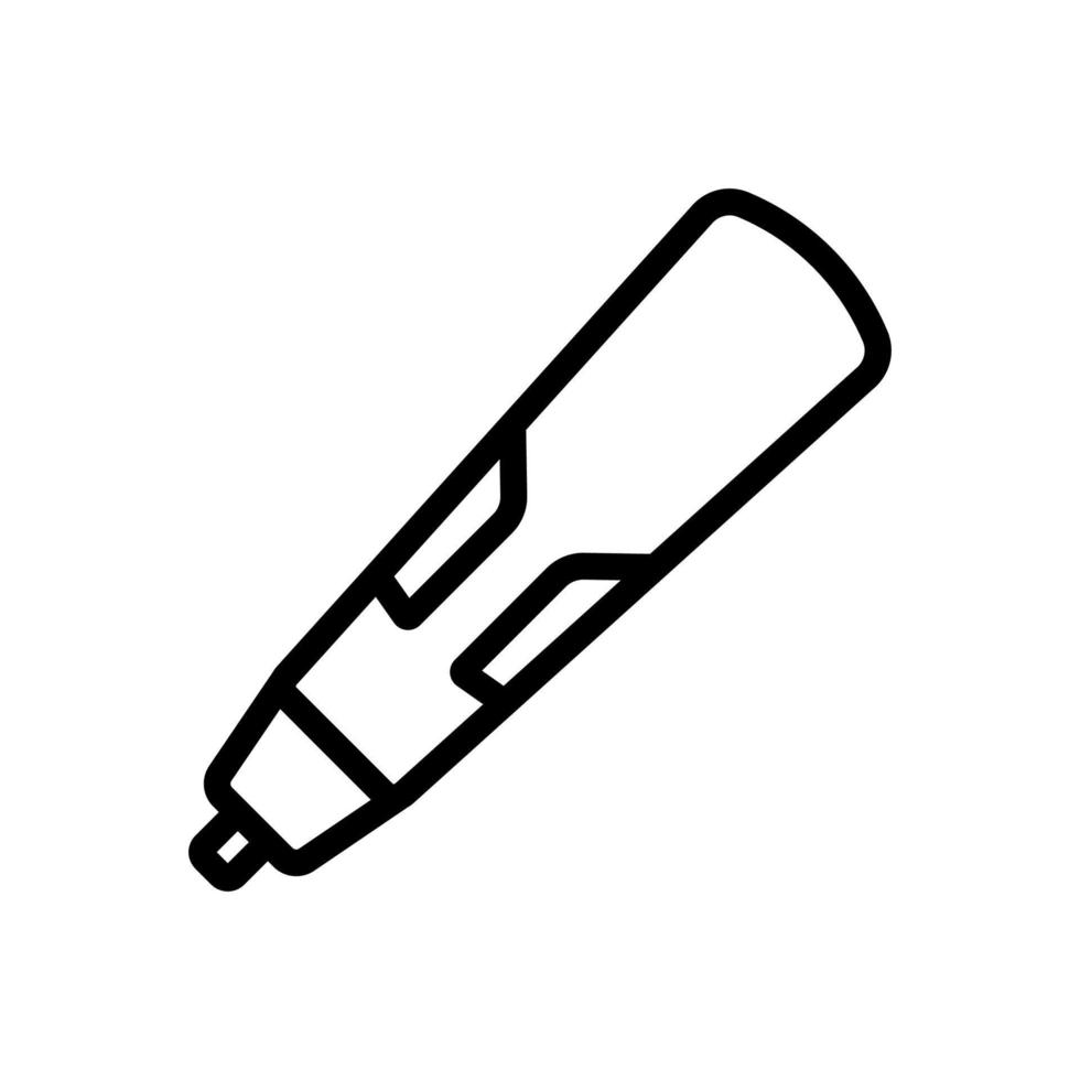 3D penna gadget ikon vektor kontur illustration