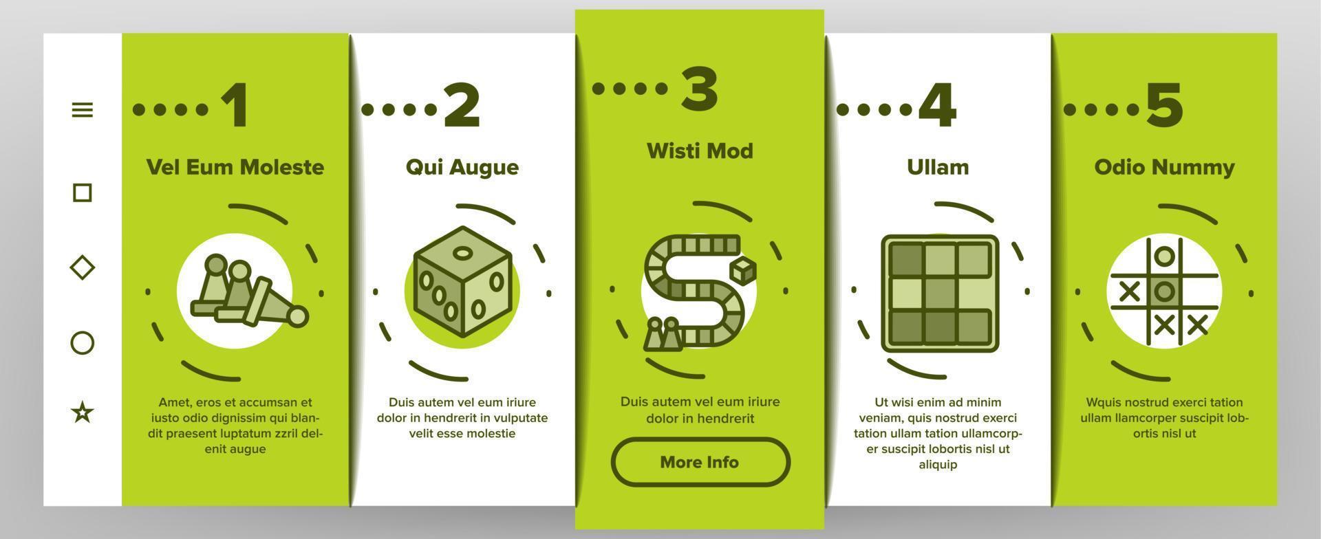 gåta spela onboarding ikoner som vektor