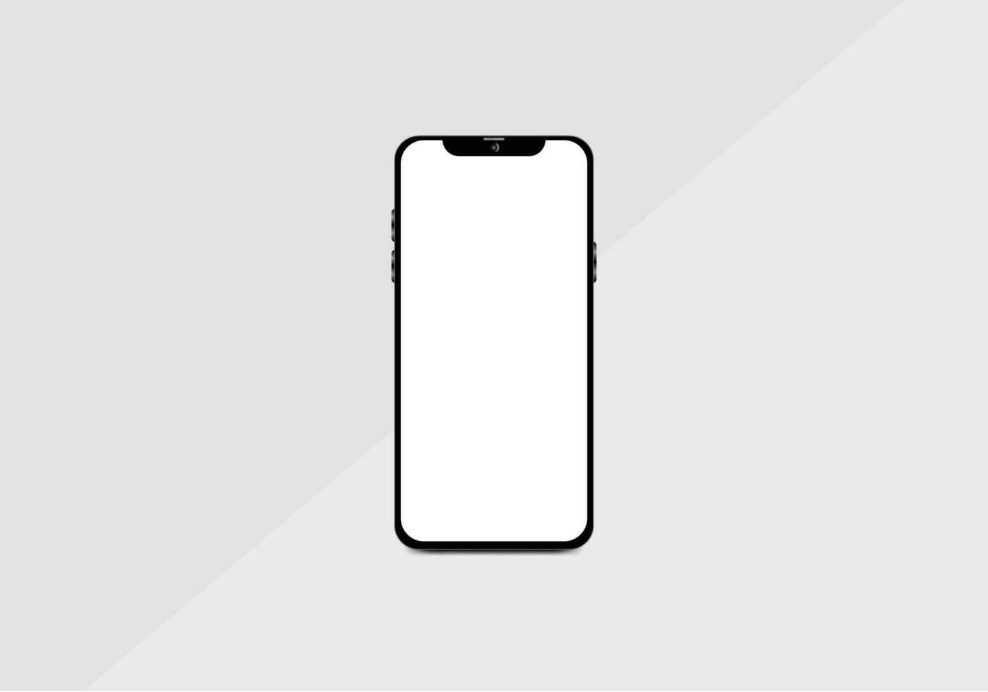 schwarzes Smartphone mit transparenten Bildschirmen. Smartphone-Mockup-Design. vektor