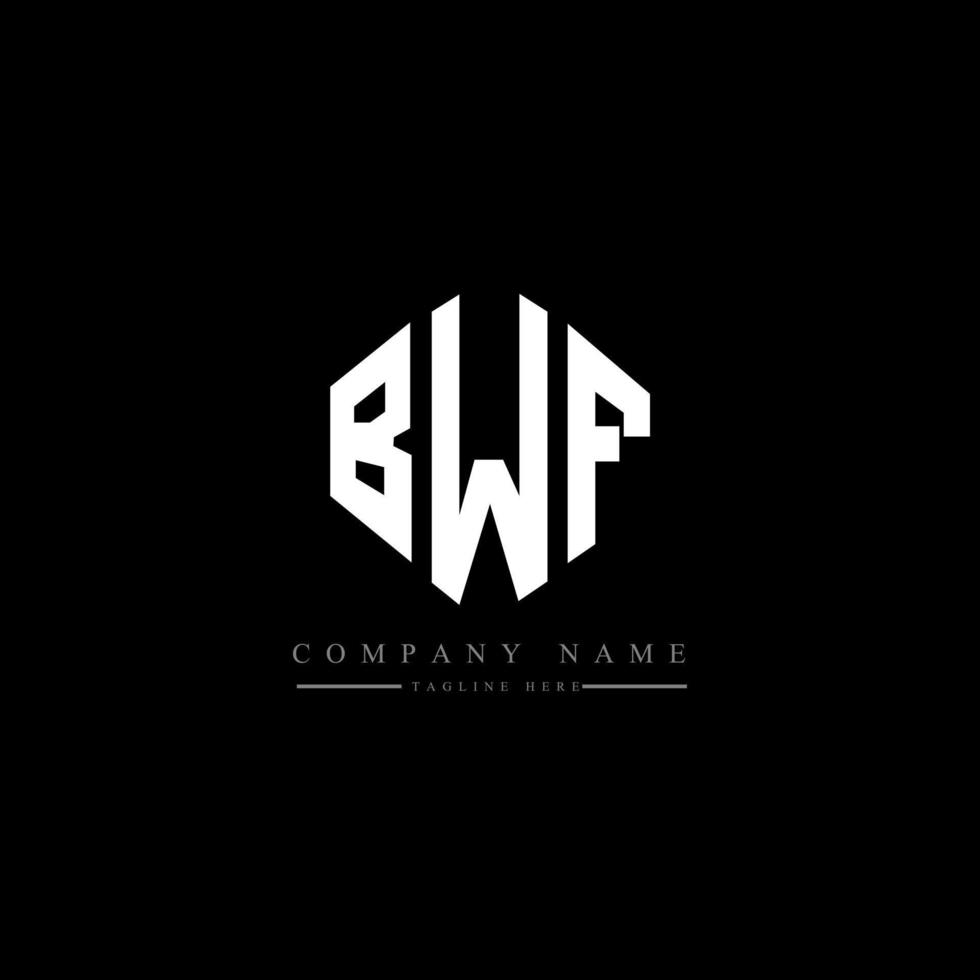 bwf-Brief-Logo-Design mit Polygonform. bwf-Polygon- und Würfelform-Logo-Design. bwf Sechseck-Vektor-Logo-Vorlage in weißen und schwarzen Farben. bwf-monogramm, geschäfts- und immobilienlogo. vektor